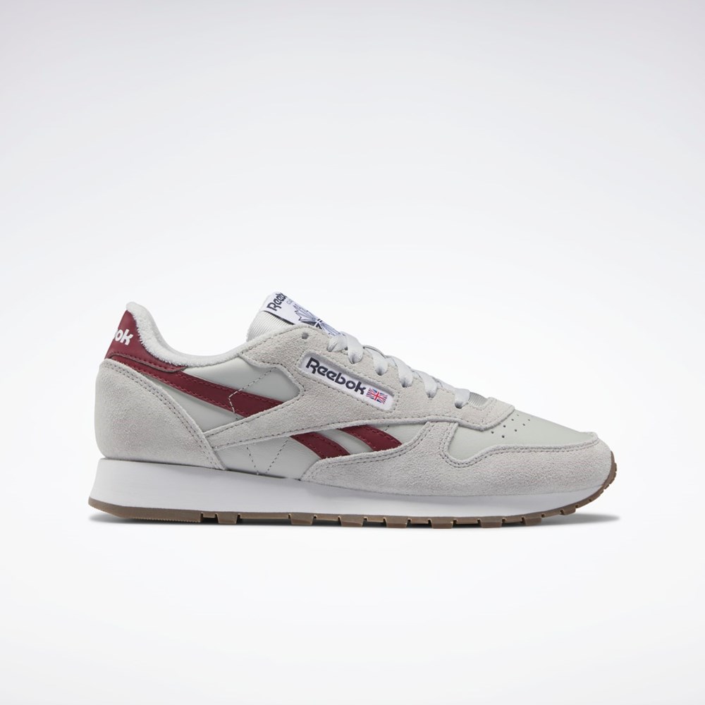 Zapatos Casuales Reebok Venta Online Classic Leather Shoes Hombre Grises Grises Vino