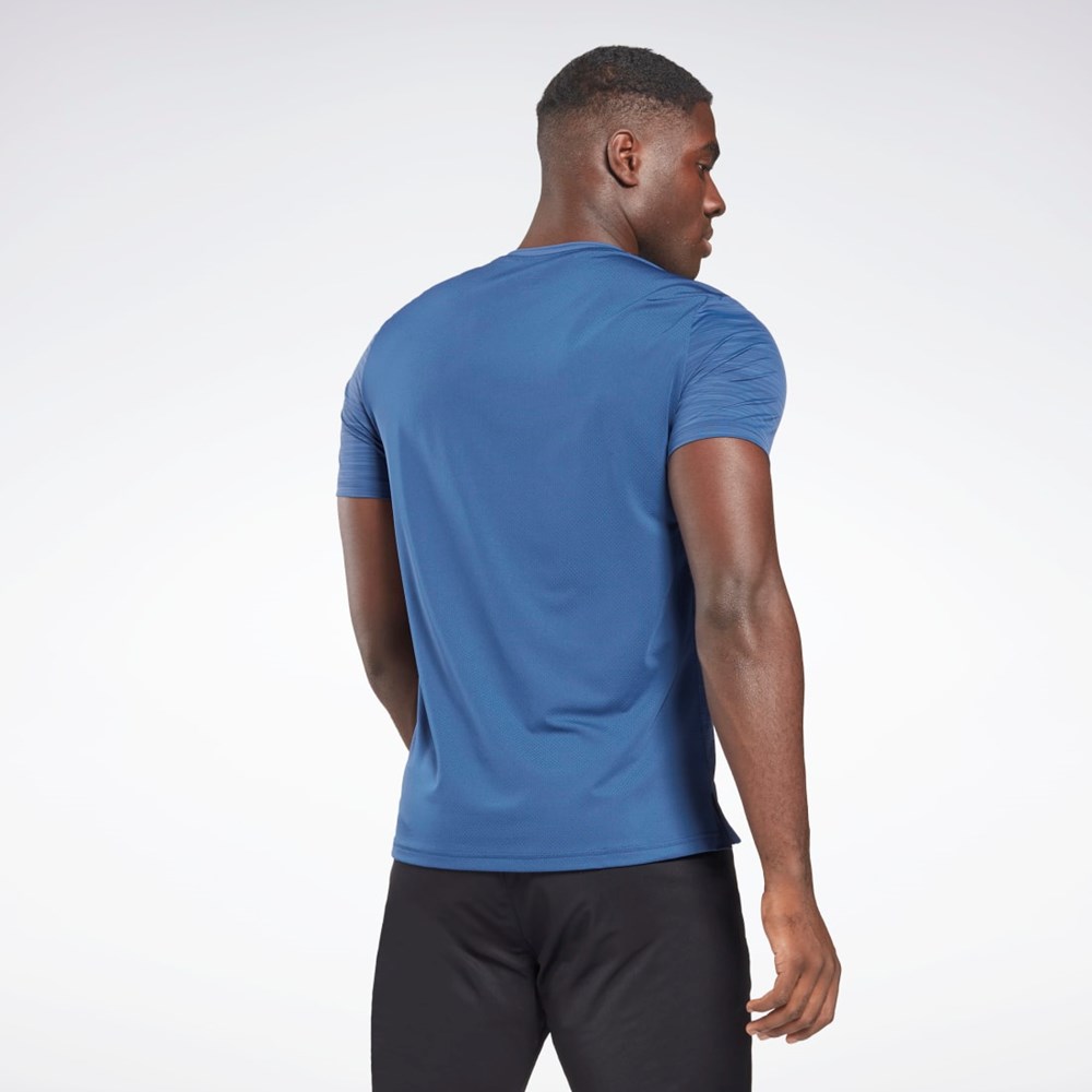 Reebok Athlete 2.0 Chill - Azul - Camiseta Running Hombre